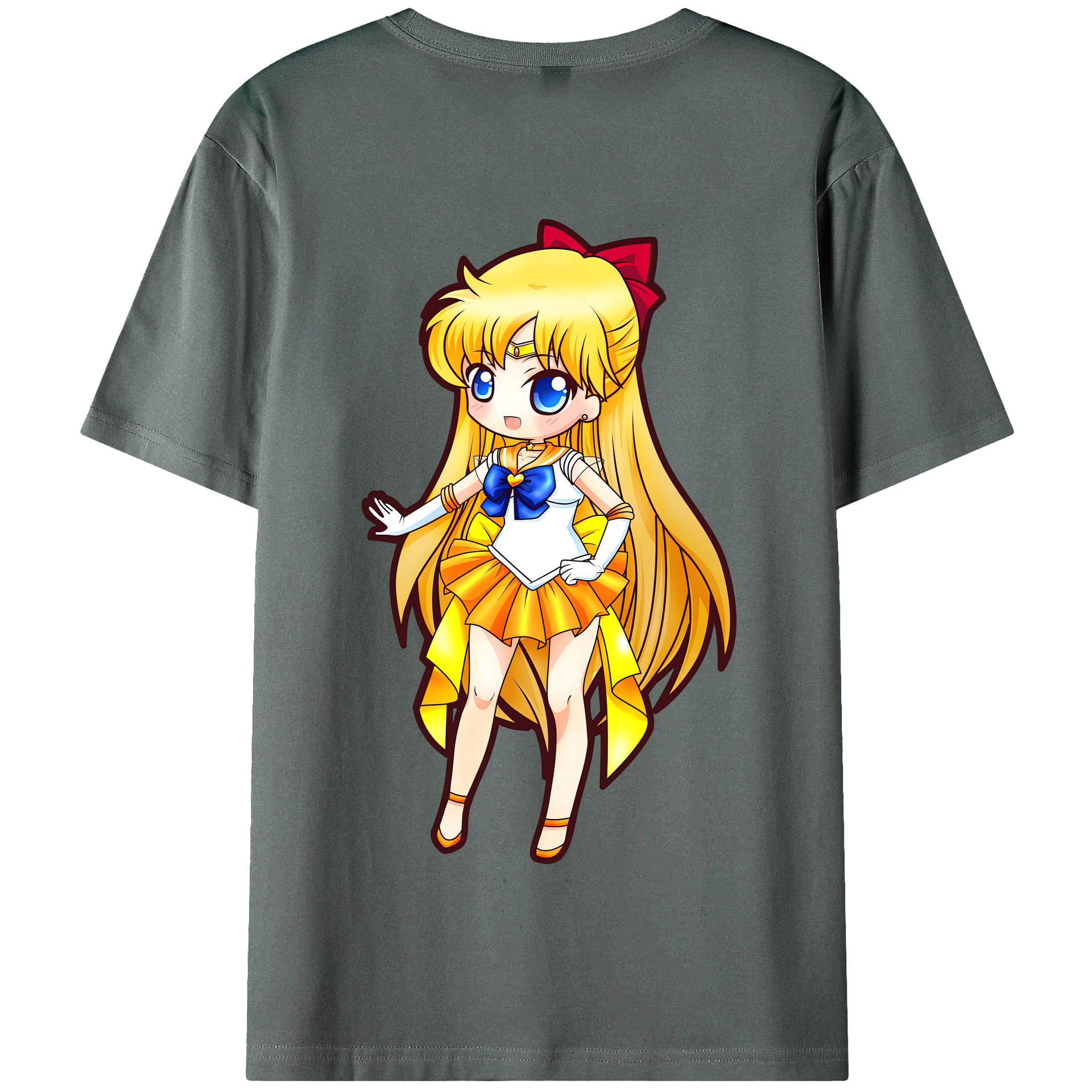 （画像用） 美少女戦士セーラームーン 愛野 美奈子 あいの みなこ Sailor Moon Aino Minako 綿100％半袖Tシャツ（背面プリント）